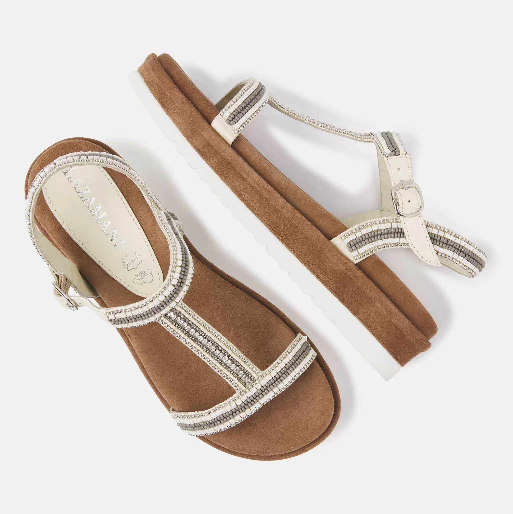 Vrouw Lazamani Dames Sandalen 75.417 White